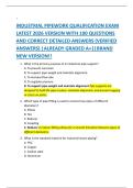 &colon; INDUSTRIAL PIPEWORK QUALIFICATION EXAM  LATEST 2026 VERSION WITH 100 QUESTIONS  AND CORRECT DETAILED ANSWERS &lpar;VERIFIED  ANSWERS&rpar; &vert;ALREADY GRADED A&plus;&vert;&vert;BRAND  NEW VERSION&excl;&excl;