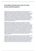 Possible Criminal law 8 and 12 mark Exam &lpar;OCR&rpar;-Graded A