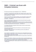 SQE1 - Criminal Law Exam with Complete Solutions