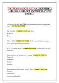 TPI FITNESS LEVEL 2 EXAM &vert; QUESTIONS AND 100&percnt; CORRECT ANSWERS&vert; LATEST UPDATE
