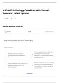 NSG 6005- Urology Questions with Correct Answers &vert; Latest Update