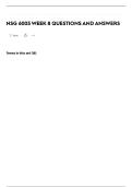 NSG 6005 WEEK 8 QUESTIONS AND ANSWERS