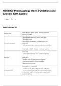 NSG6005 Pharmacology Week 3 Questions and Answers 100&percnt; Correct