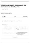 NSG6005- Orthopedics Exam Questions with Correct Answers &vert; Latest Update