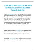SCYM &lpar;ASCP&rpar; Exam Questions And 100&percnt;  Verified Answers&vert; Latest 2026&sol; 2027  Update&vert; Graded A&plus; 