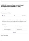 NSG6005 Advanced Pharmacology Quiz 1 &vert; Questions and Answers 100&percnt; Correct