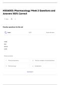 NSG6005&colon; Pharmacology Week 2 Questions and Answers 100&percnt; Correct