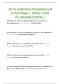 Turf & Landscape &lpar;3&period;0&rpar; Questions and  Correct answers &vert;Already Graded  A&plus;&vert;&vert;Brand New Version&excl;&excl;&excl;