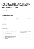 J-STD-001 Exam  &lpar;2025&rpar; QUESTIONS AND ALL CORRECT ANSWERS 100&percnt; SOLVED AND GUARANTEED SUCCESS&excl;&excl;