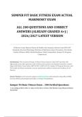Semper Fit Basic Fitness Exam &lpar;2026&sol;2027&rpar; &ndash; MarineNet Actual Exam with 200 Questions and Correct Answers