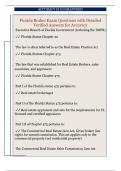 Florida Broker Exam Questions with Detailed  Verified Answers for Accuracy
