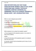 HESI PATHOPHYSIOLOGY EXIT EXAM  QUESTION BANK NEWEST 2026 ACTUAL EXAM  QUESTIONS AND CORRECT DETAILED  ANSWERS &lpar;VERIFIED ANSWERS&rpar; ALL  ANSWERED &lbrace;160 Q & A&rcub; ALREADY GRADED A&plus; &vert;  BRAND NEW&excl; &vert; 100&percnt; GUARANTEED PASS