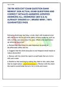 799 RN HESI EXIT EXAM QUESTION BANK  NEWEST 2026 ACTUAL EXAM QUESTIONS AND  CORRECT DETAILED ANSWERS &lpar;VERIFIED  ANSWERS&rpar; ALL ANSWERED &lbrace;800 Q & A&rcub;  ALREADY GRADED A&plus; &vert; BRAND NEW&excl; &vert; 100&percnt;  GUARANTEED PASS