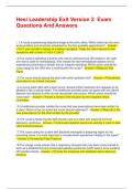 Hesi Leadership Exit Version 2  Exam Questions And Answers