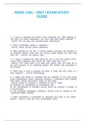 RNSG 1301 - UNIT I EXAM STUDY GUIDE