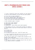 UNIT 1&comma; PHARMACOLOGY RNSG 1301 EPCC&colon; EXAM 1