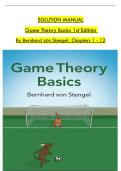 SOLUTION MANUAL Game Theory Basics 1st Edition By Bernhard von Stengel&period; Chapters 1 - 12 Guaranteed Pass&period;