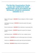 Florida Bar Examination Study Guide SET COMPLETE EXAM QUESTIONS WITH ACCURATE AD DETAILED UPDATED ANSWERS GRADED A&plus;&excl;&excl;&excl;