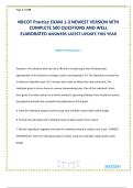 NBCOT Practice EXAM 1-3 NEWEST VERSION WTH COMPLETE 500 QUESTIONS AND WELL ELABORATED ANSWERS LATEST UPDATE THIS YEAR