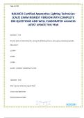 NALMCO Certified Apprentice Lighting Technician &lpar;CALT&rpar; EXAM NEWEST VERSION WTH COMPLETE 200 QUESTIONS AND WELL ELABORATED ANSWERS LATEST UPDATE THIS YEAR