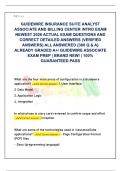 GUIDEWIRE INSURANCE SUITE ANALYST ASSOCIATE AND BILLING CENTER INTRO EXAM NEWEST 2026 ACTUAL EXAM QUESTIONS AND CORRECT DETAILED ANSWERS &lpar;VERIFIED ANSWERS&rpar;