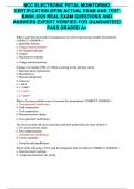 NCC ELECTRONIC FETAL MONITORING CERTIFICATION &lpar;EFM&rpar; ACTUAL EXAM AND TEST BANK 2025 REAL EXAM QUESTIONS AND ANSWERS EXPERT VERIFIED FOR GUARANTEED PASS GRADED A&plus;