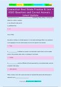 Connecticut Real Estate Practice & Law &ndash; KGO Questions and Correct Answers &vert; Latest Update