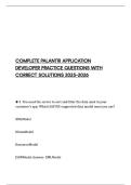 COMPLETE PALANTIR APPLICATION DEVELOPER PRACTICE QUESTIONS WITH CORRECT SOLUTIONS 2025&ndash;2026
