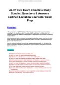 ALPP CLC Exam Complete Study Bundle &vert; 2000&plus; Questions & Answers Certified Lactation Counselor Exam Prep