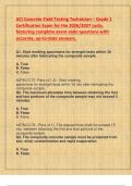 ACI Concrete Field Testing Technician &ndash;  Grade 1 Certification Exam for the  2026&sol;2027 cycle&comma; featuring complete exam style questions with accurate&comma; up-to-date  answers&period; 