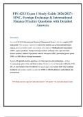 FIN 4213 Exam 1 Guide 2027&colon; MNC & Forex Practice Q&A