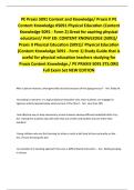 PE Praxis 5091 Content and Knowledge&sol; Praxis II PE Content Knowledge &num;5091 Physical Education &lpar;Content Knowledge 5091 - Form 2&rpar; Great for aspiring physical educators&excl;&sol; PHY ED&colon; CONTENT KNOWLEDGE &lpar;5091&rpar;&sol; Praxis II Physical Education &lpar;5091&rpar;&sol; Physical Educati