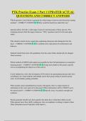 PTK Practice Exam 1 Part 1 UPDATED ACTUAL  QUESTIONS AND CORRECT ANSWERS