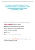 American Heritage Final Exam Newest  2025&sol;2026 Complete Questions and Correct  Detailed Answers Already Graded  A&plus;&vert;Assured Success 