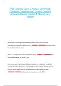 RBS Training Exam 2 Newest 2025&sol;2026  Complete Questions and Correct Detailed  Answers Already Graded A&plus;&vert;Brand New  Version