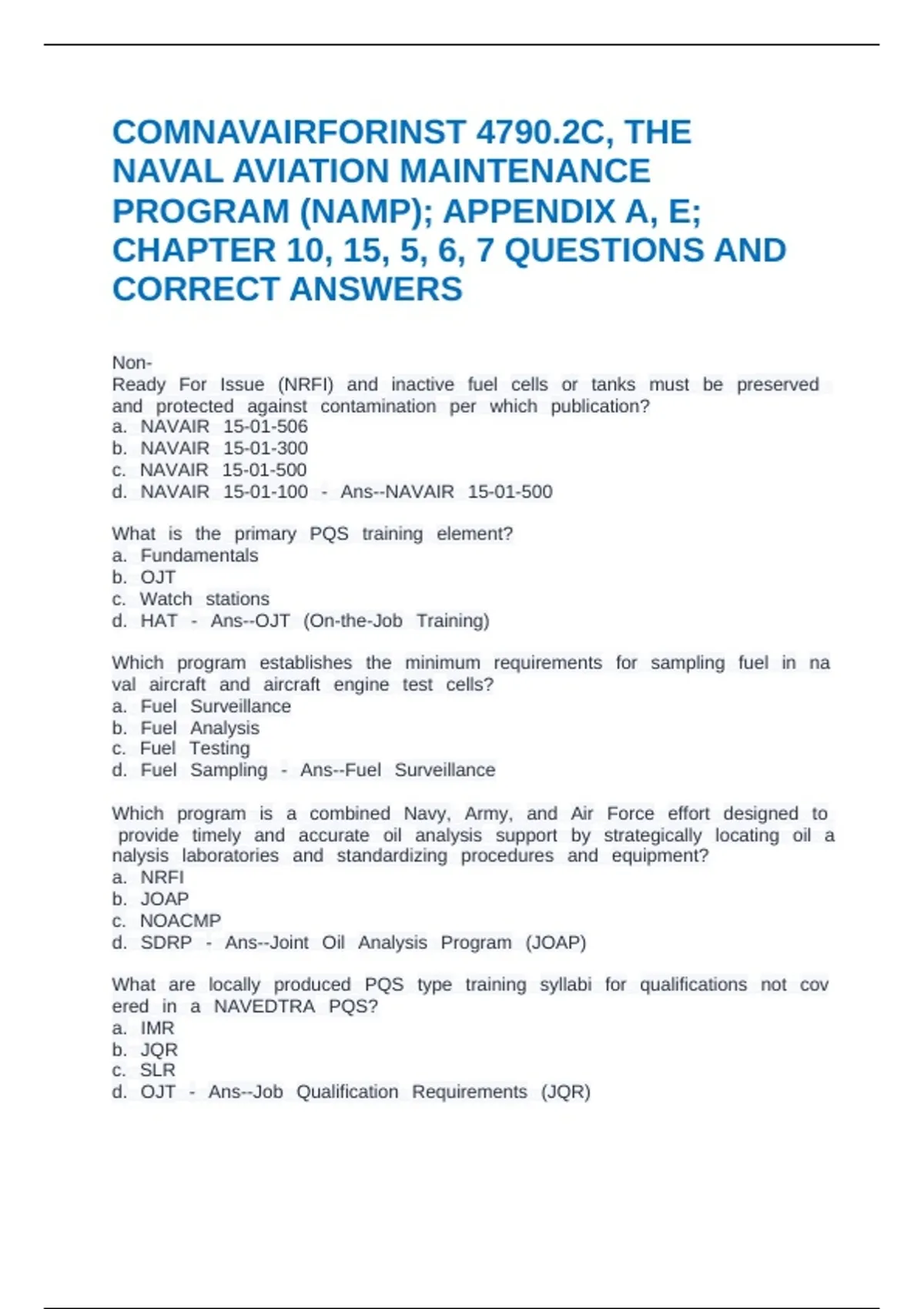4790 NAVAL AVIATION MAINTENANCE PROGRAM visual data 6