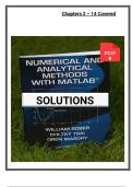 Solutions Manual for Numerical and Analytical Methods with MATLAB 1st Edition by Bober