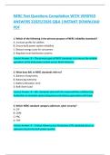 NERC Exam Test Questions Compilation with Verified Answers &lpar;2025&rpar;