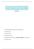 HCA Provincial Exam Newest 2025&sol;2026  Complete Questions and Correct Detailed  Answers Already Graded A&plus;&vert;Brand New  Version