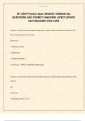 MT AMT Practice Exam NEWEST VERSION ALL QUESTIONS AND CORRECT ANSWERS LATEST UPDATE JUST RELEASED THIS YEAR
