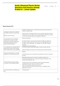 Davies Ultrasound Physics Review Questions And Answers Already Graded A&plus; &vert; Latest Update
