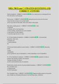 MHA 708 Exam C UPDATED QUESTIONS AND  CORRECT ANSWERS
