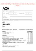 AQA AS BIOLOGY Paper 1 MAY 2025 Combined Question Paper and Mark  Scheme 