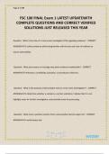 FSC 100 FINAL Exam 1 LATEST UPDATEWITH COMPLETE QUESTIONS AND CORRECT VERIFIED SOLUTIONS JUST RELEASED THIS YEAR