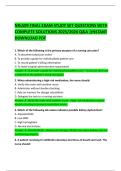 NRS 509 Final Exam Study Set &ndash; Questions with Complete Solutions &lpar;2025&rpar;