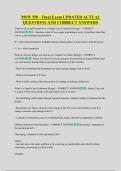 MSW 550 - Final Exam UPDATED ACTUAL  QUESTIONS AND CORRECT ANSWERS