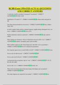 HCHB Exam UPDATED ACTUAL QUESTIONS  AND CORRECT ANSWERS