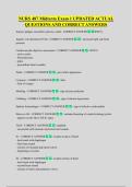 NURS 487 Midterm Exam 1 UPDATED ACTUAL  QUESTIONS AND CORRECT ANSWERS