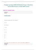 Portage Learning CHEM 210 &ndash; Module 2 Exam Questions and Verified Answers &lpar;Rated 100&percnt; Correct&rpar;