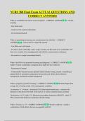 NURS 388 Final Exam ACTUAL QUESTIONS AND  CORRECT ANSWERS